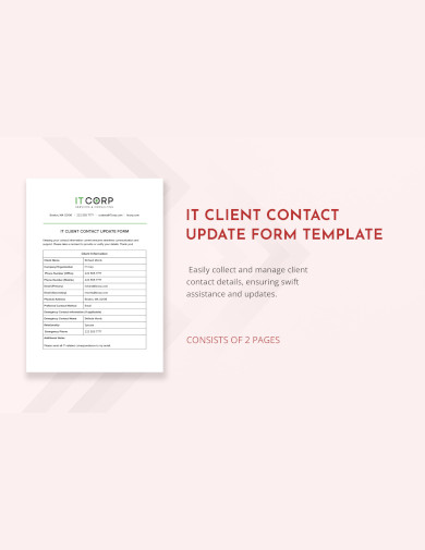 it clinet contact update form