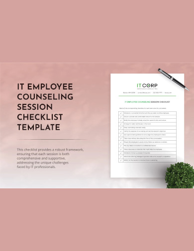 it employee counseling session checklist