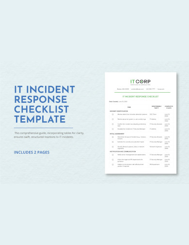 it incident response checklist