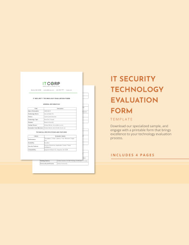 it security technology evaluation form template