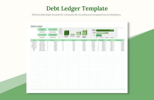 ledger template excel