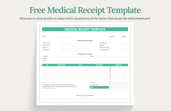 medical receipt