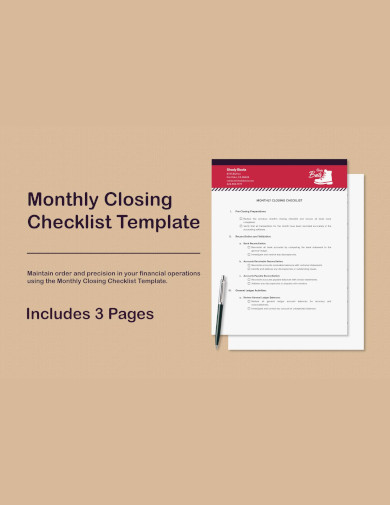 monthly closing checklist