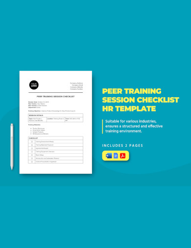 peer training session checklist hr