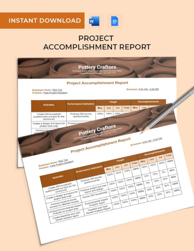 project accomplishment report