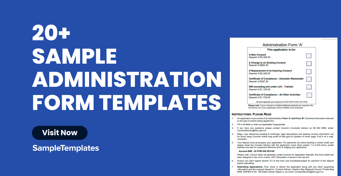 sample administration form template