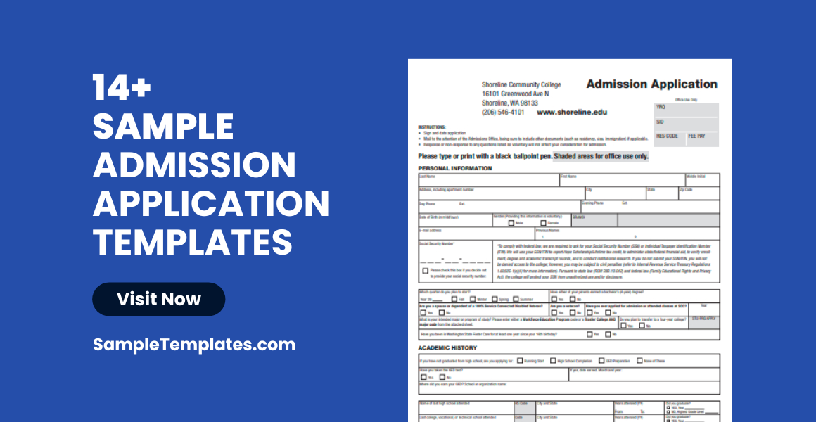 sample-admission-application