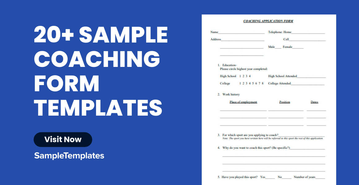 sample coaching form template