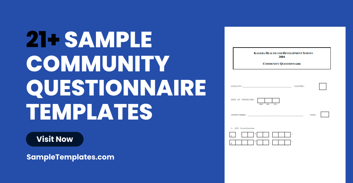 sample community questionnaire templates