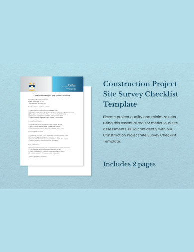 sample construction project site survey checklist