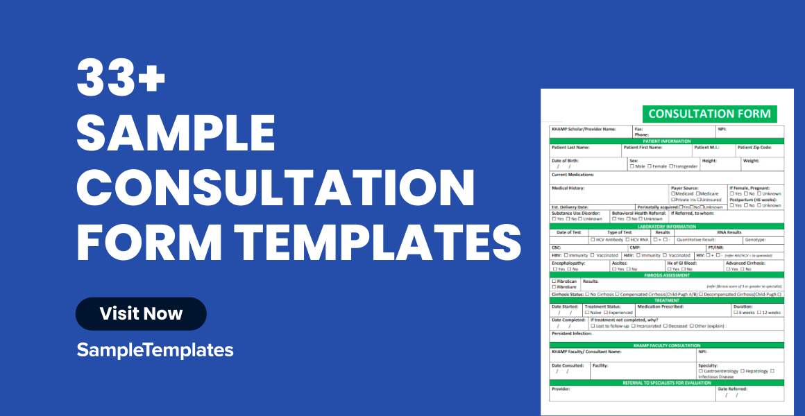 sample consultation form templates