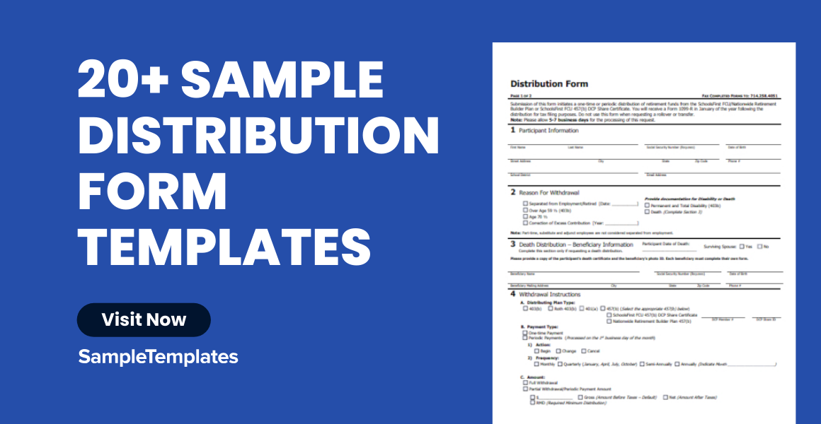 sample distribution form template