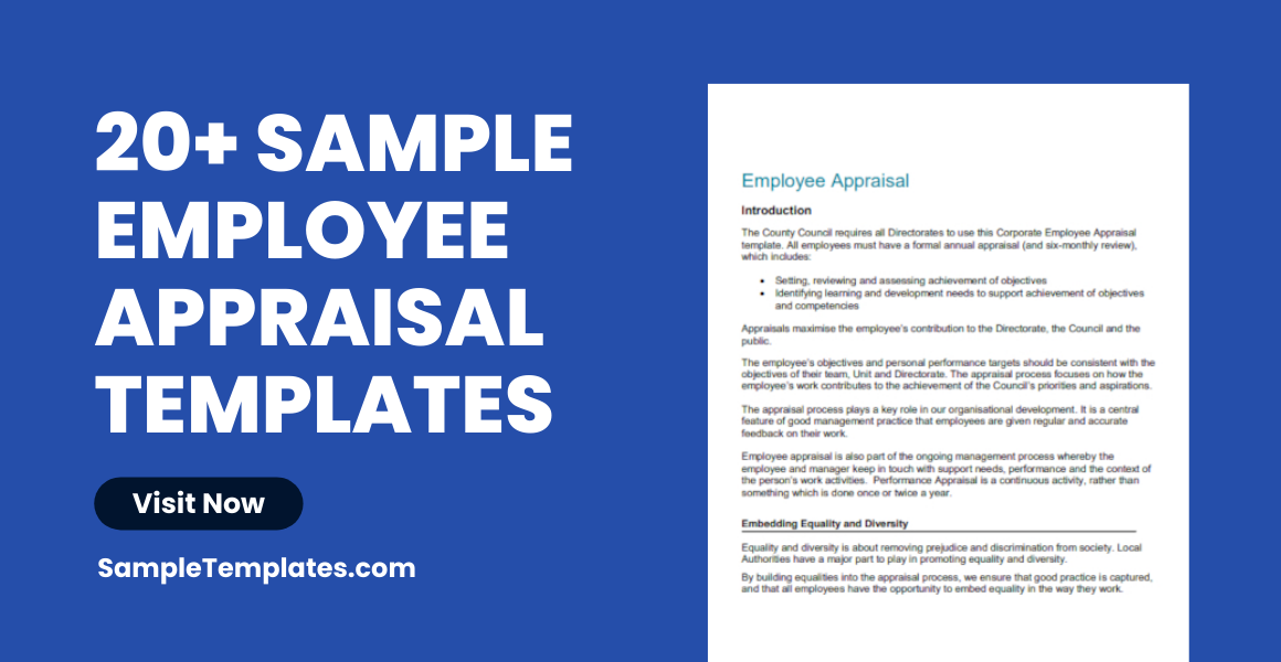 sample employee appraisal templates