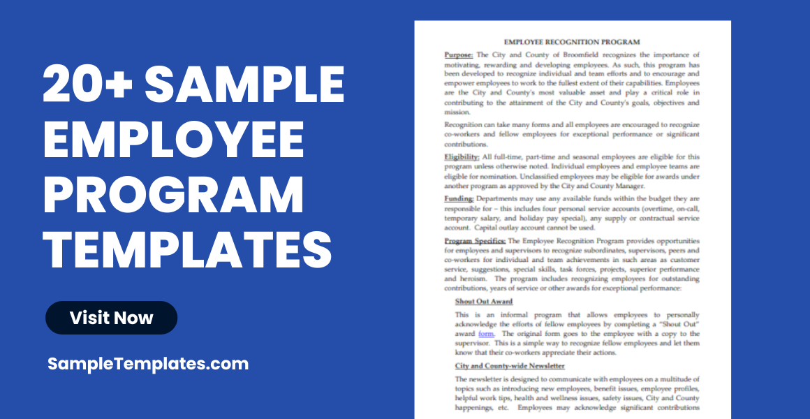 Sample Employee Program Templates