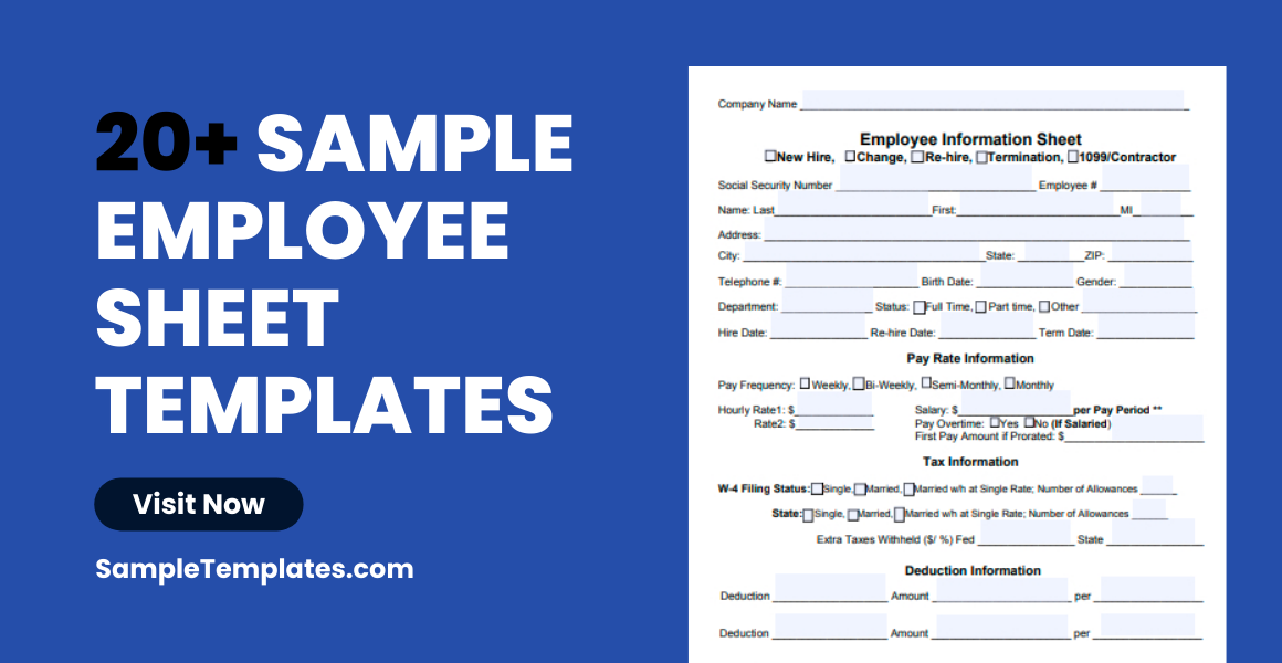 sample employee sheet template