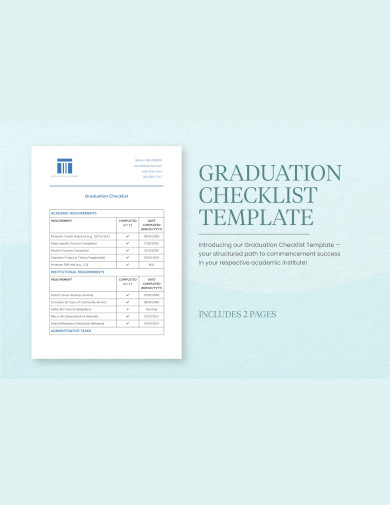 sample graduation checklist