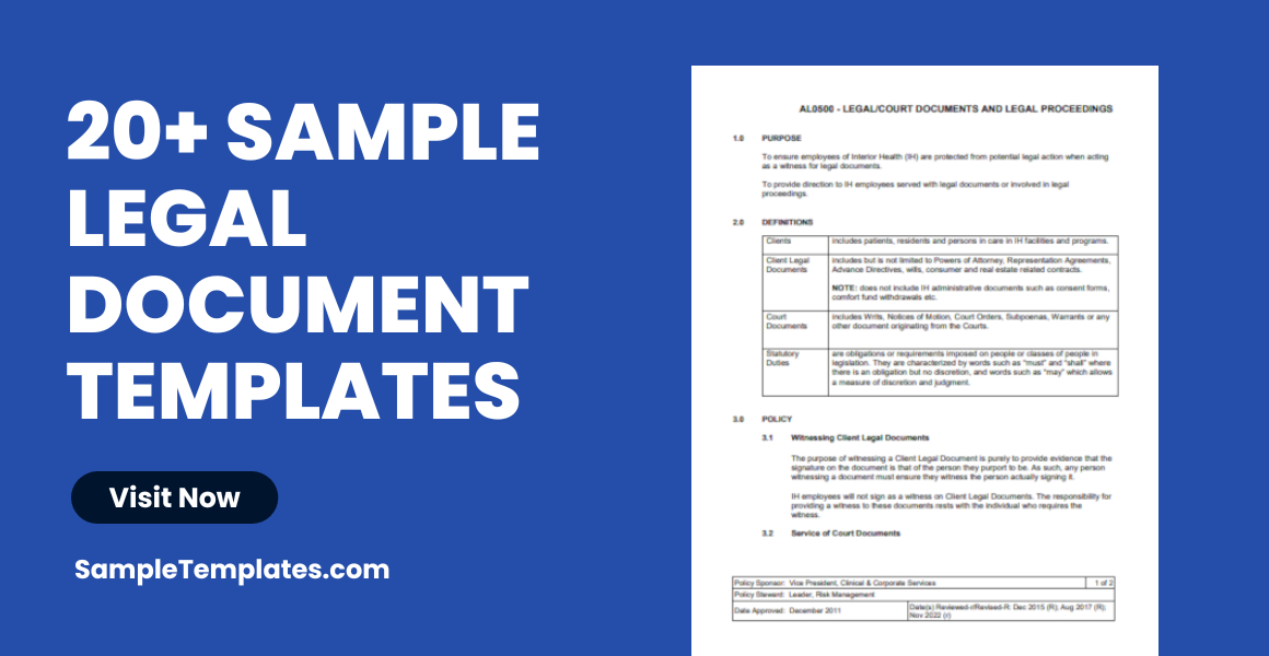 sample legal document templates