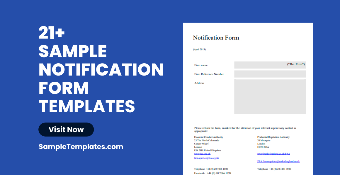 sample notification form