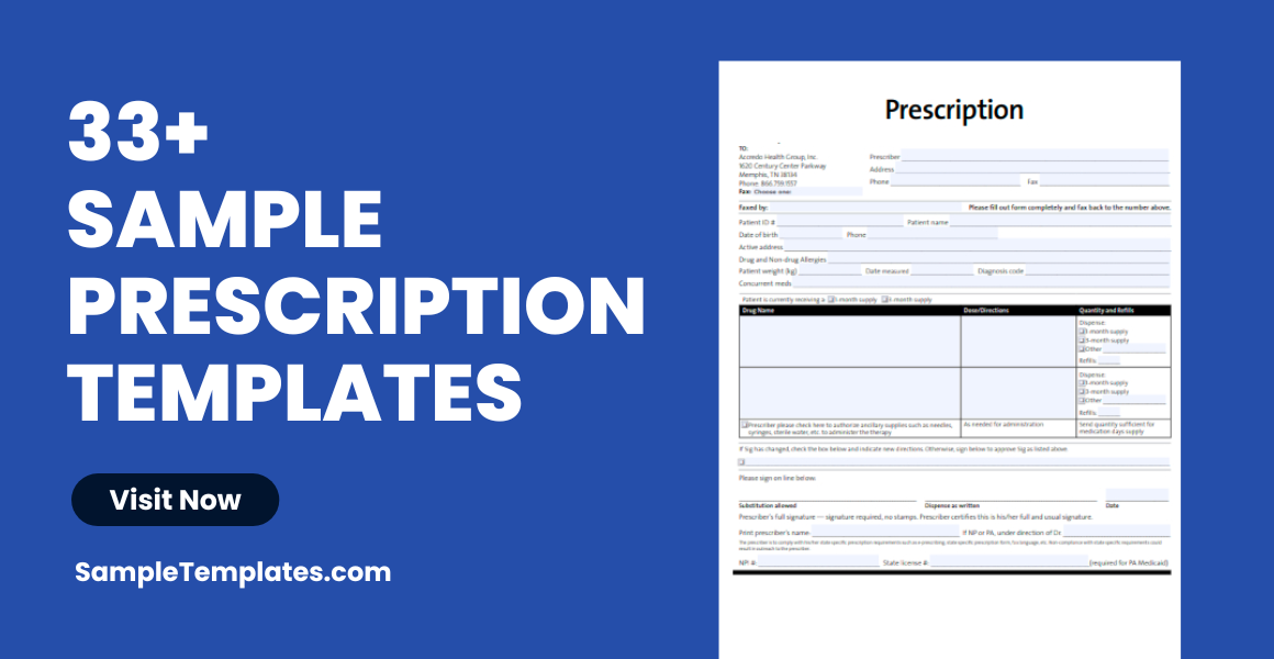 Sample Prescription Template