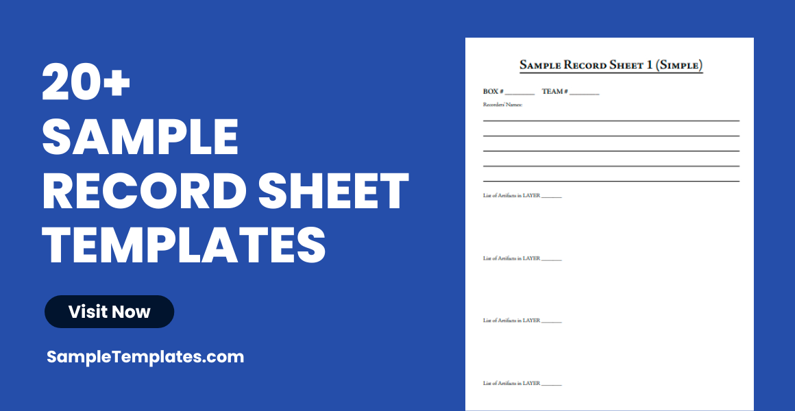 sample record sheet templates
