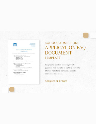 sample school admission application template
