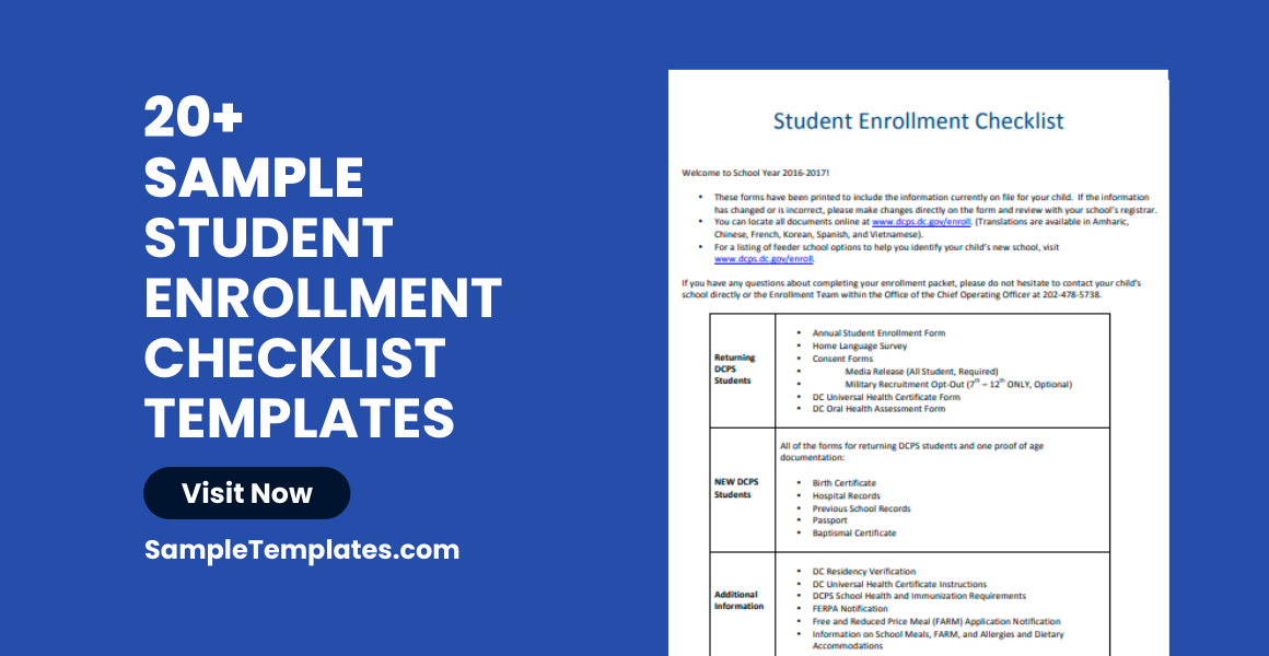 sample-student-enrollment-checklist