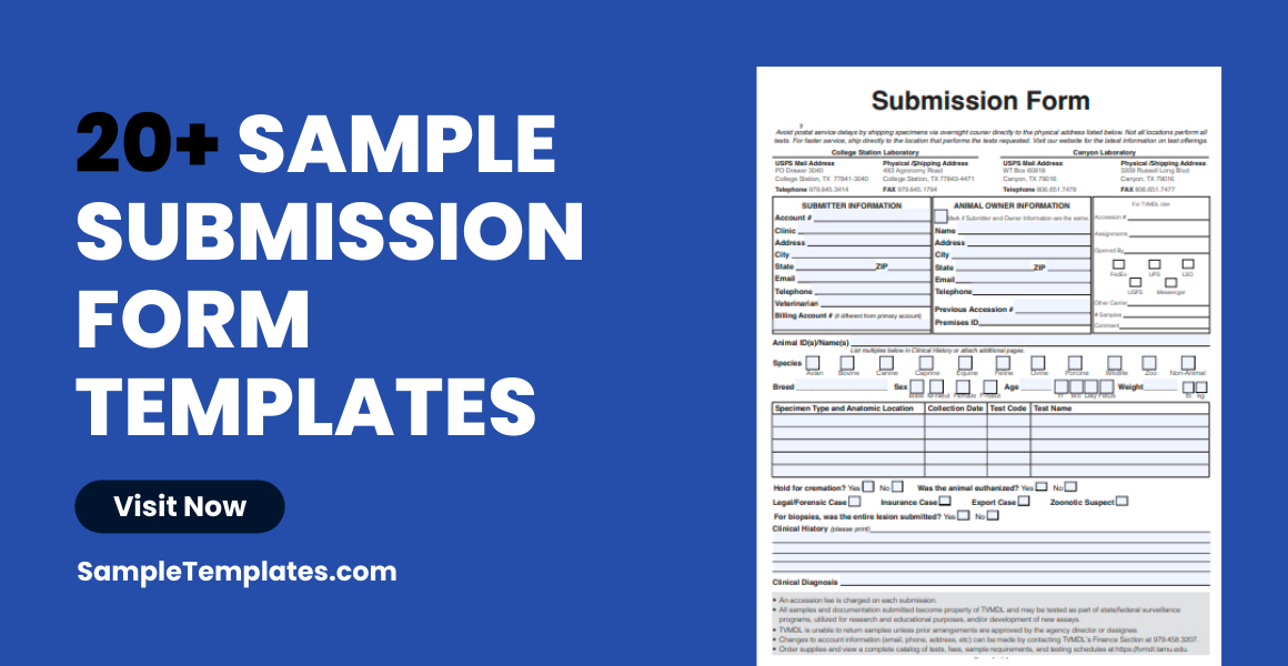 sample submission form templates
