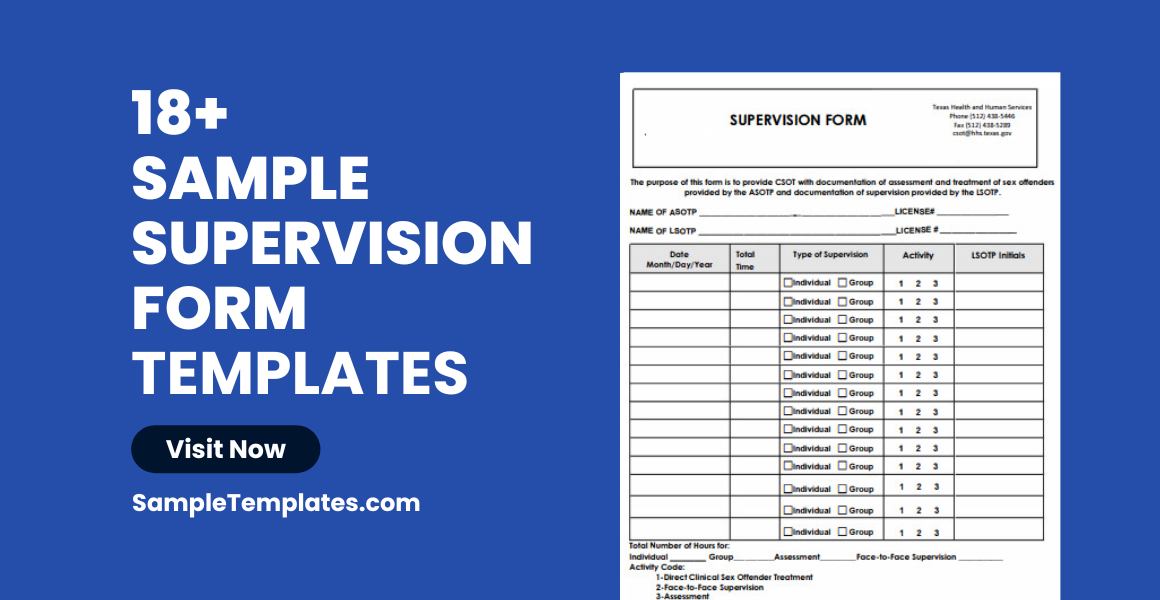 sample supervision form