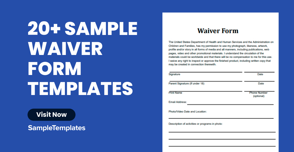sample waiver form template
