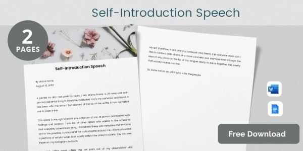 self introduction in english