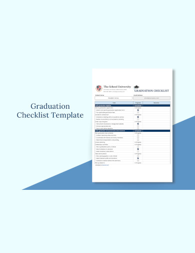 simple graduation checklist