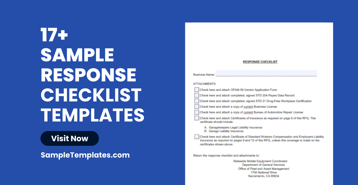 simple response checklist