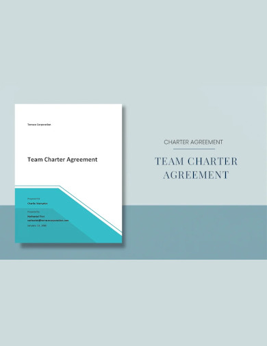 simple team charter agreement template
