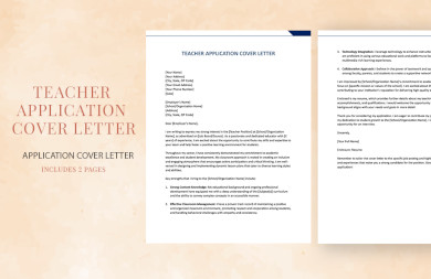 teacher application cover letter
