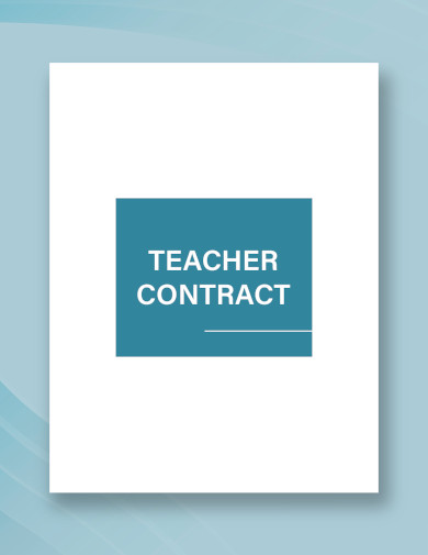 teacher contract sample