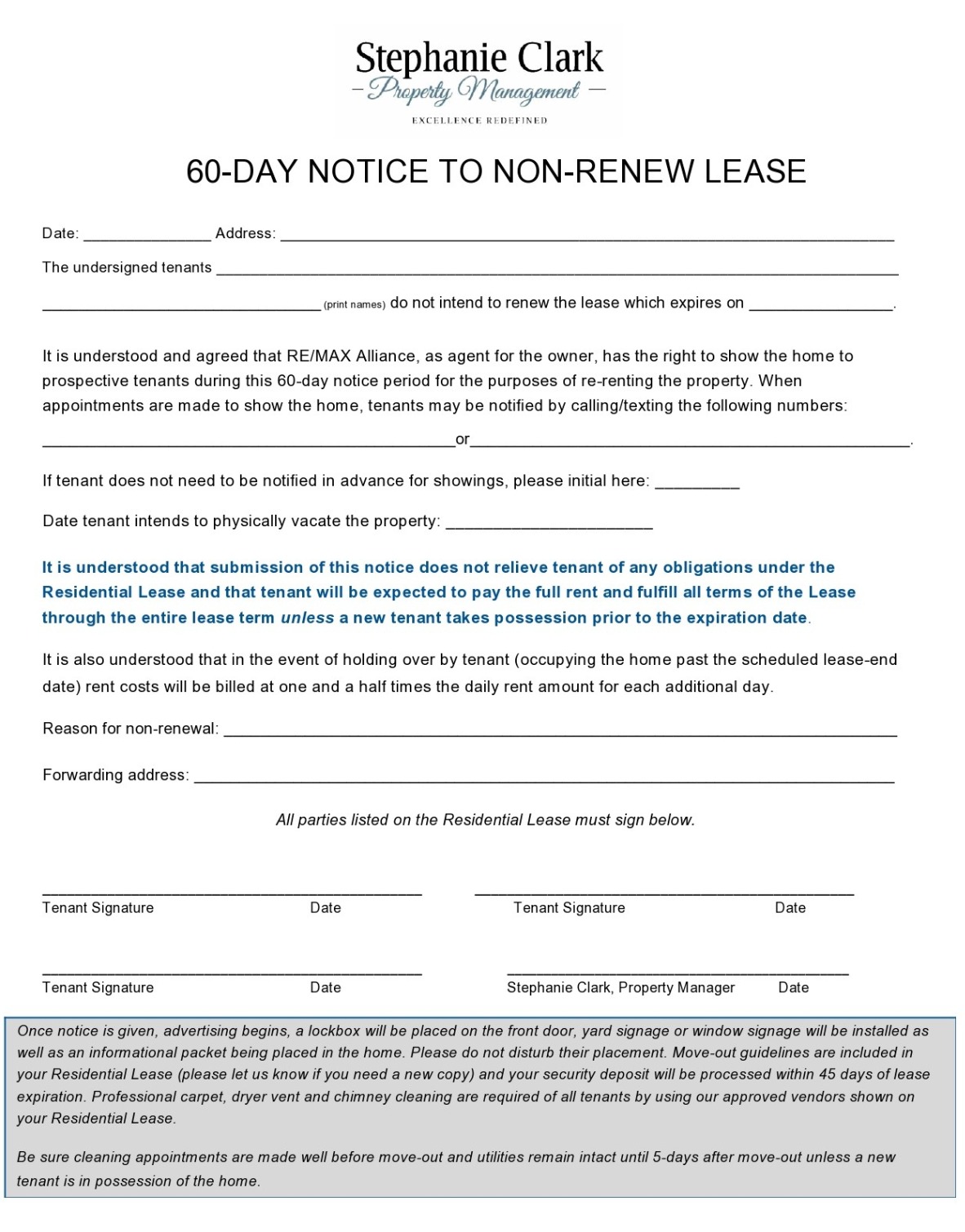 11 FREE Not Renewing Lease Letter Samples Templates In MS Word