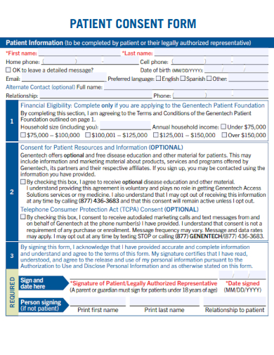 formal patient consent form template