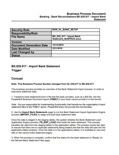 import bank statement template