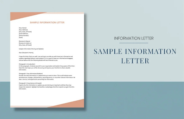 Information Letter Sample Sample Information Letters EYRN