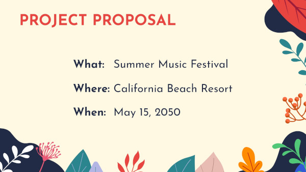 music festival proposal