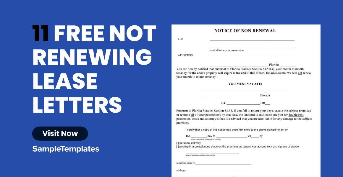 not renewing lease letters