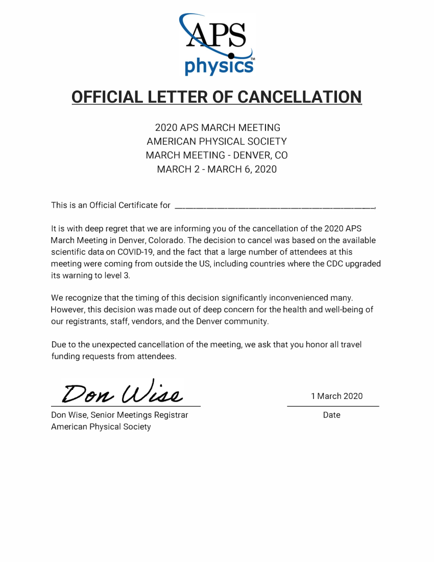 official letter of cancellation template