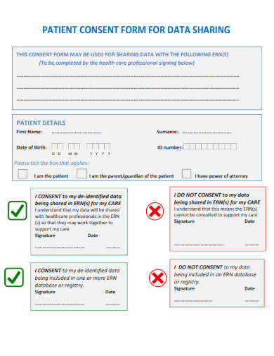 patient consent form for data shar template