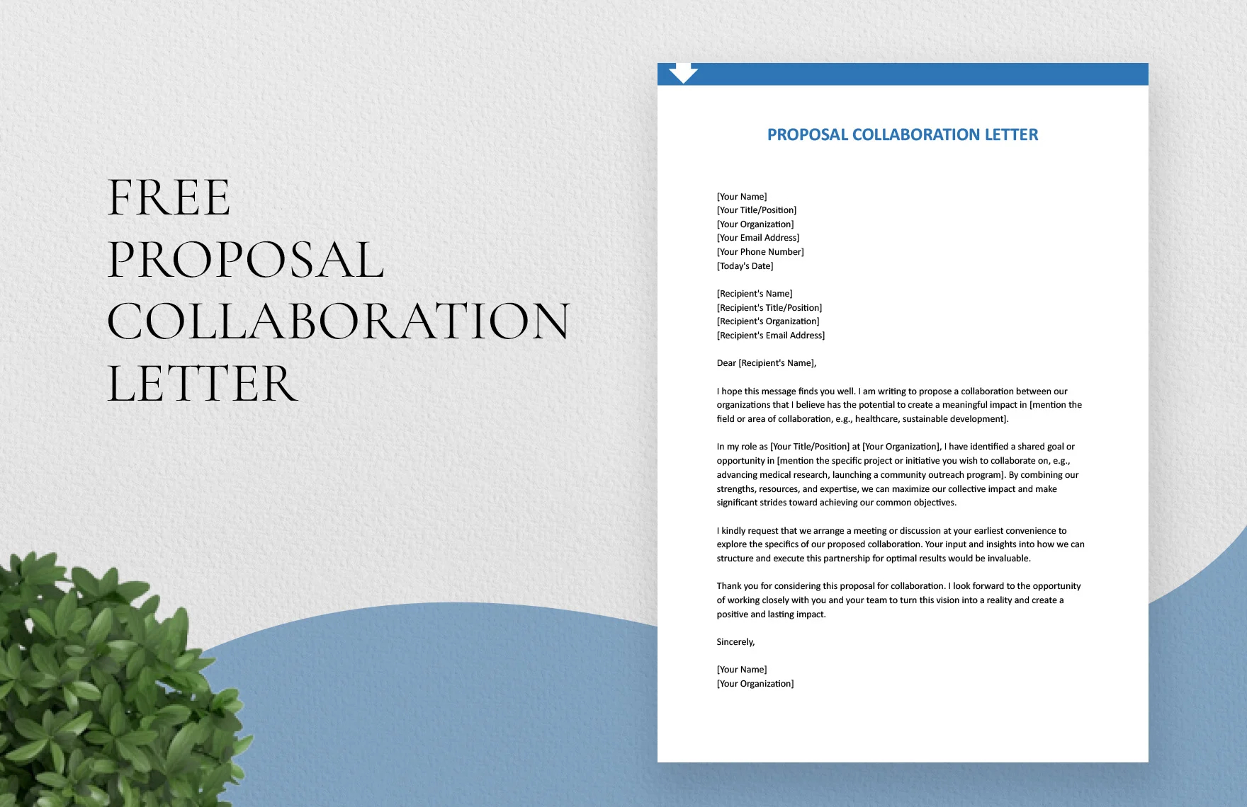 proposal collaboration letter template