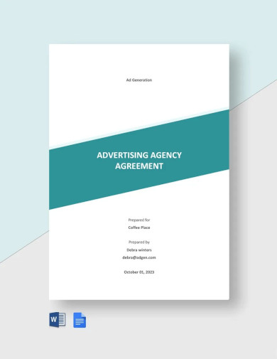 sample advertising agency agreement template