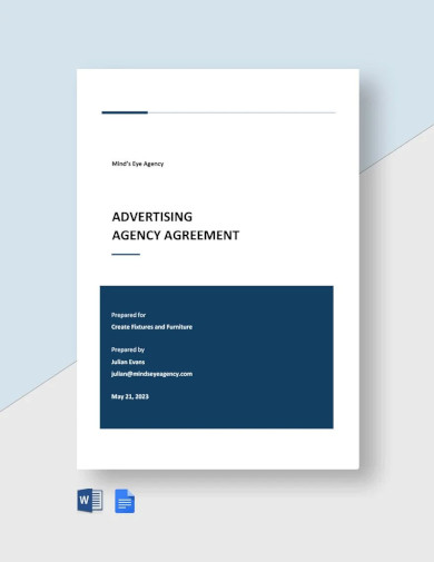 sample advertising company agreement template