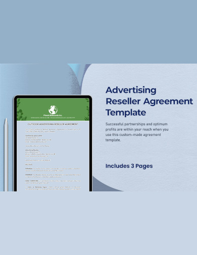 sample advertising reseller agreement template