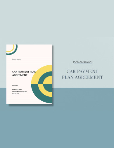 sample car payment plan agreement template