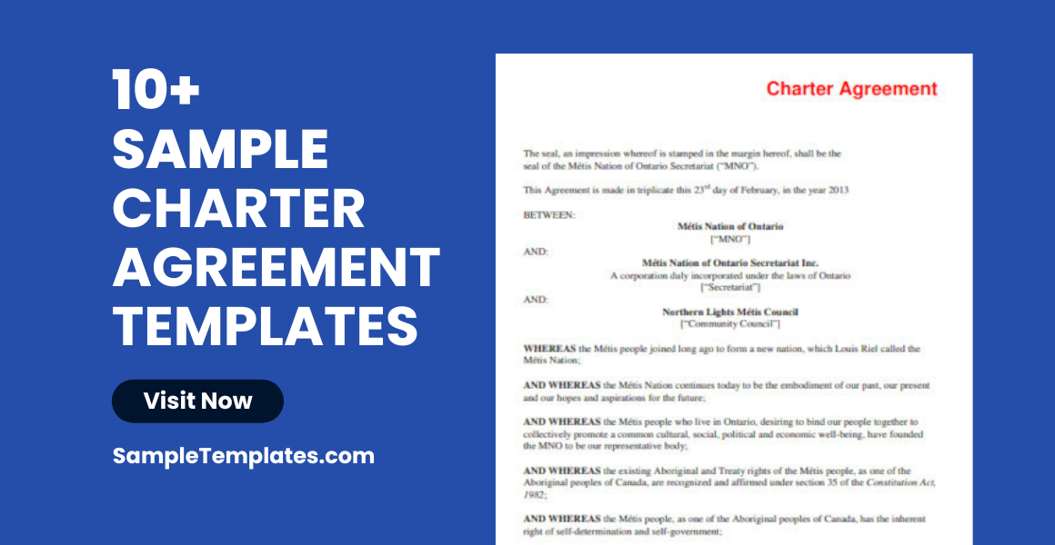 sample charter agreement