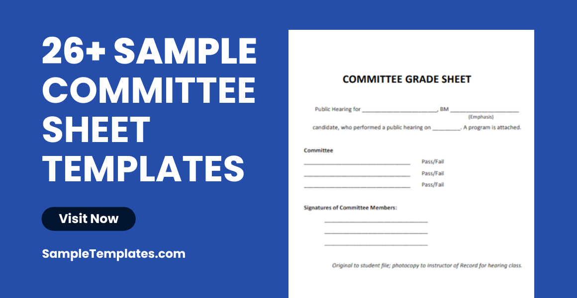 sample committee sheet form